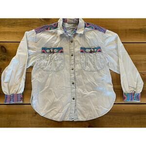 Vintage Country Nuovo Button Down Shirt. Tribal/Aztec/Western. Button. Medium